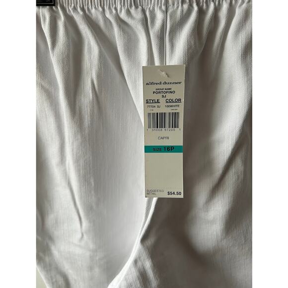 New Alfred Dunner capri pants white size 16P cropped tassel - Picture 5 of 11